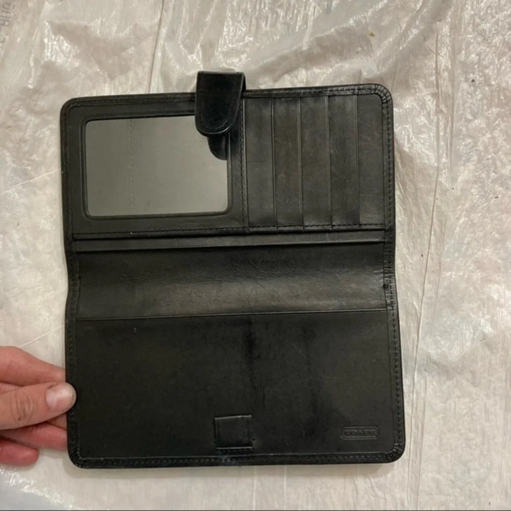Coach vintage black leather slim wallet - Picture 7 of 11